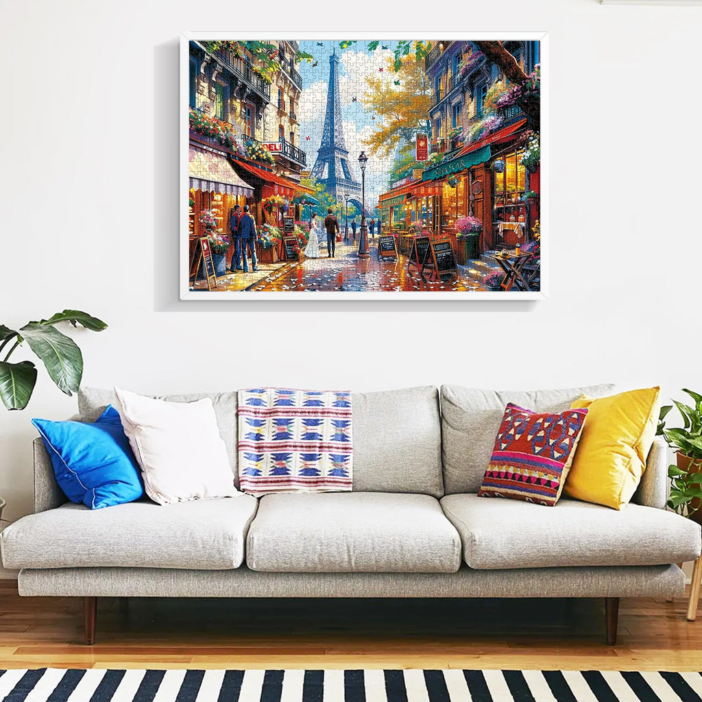 1000 Pieces Puzzle for Adults - Charming Paris Puzzle for Adults Children - Recycled Paper Jigsaw Puzzle 1000 Pieces - Fun and Challenging Family Game Great Gift Idea, Finished Size is 28 * 20 in