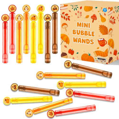Fall Mini Bubbles Party Favors for Kids 20-64Pack, Thanksgiving Toys Gifts Prizes Games for Toddlers, Autumn Friendsgiving Goody Treat Bag Stuffers Supplies School Candy Basket Filler Stuff