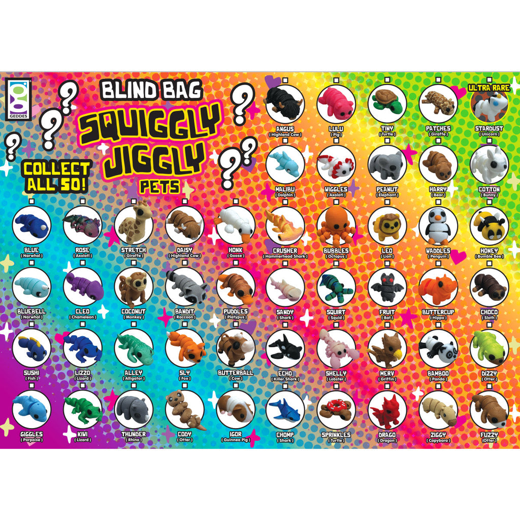 3D Printed Squiggly Jiggly Pets - Blind Bag Assortment