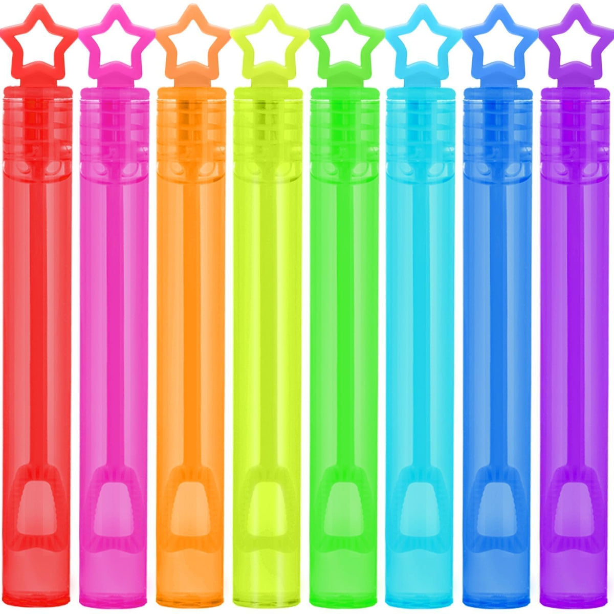 32 Pcs 8 Colors Neon Mini Star Bubble Wand, Party Favors for Kids | Bulk in Gift Box as Classroom Giveaways, Carnival Prizes, Goody Bag Stuffers, Birthday Treats, Party Supplies Toy For Toddler