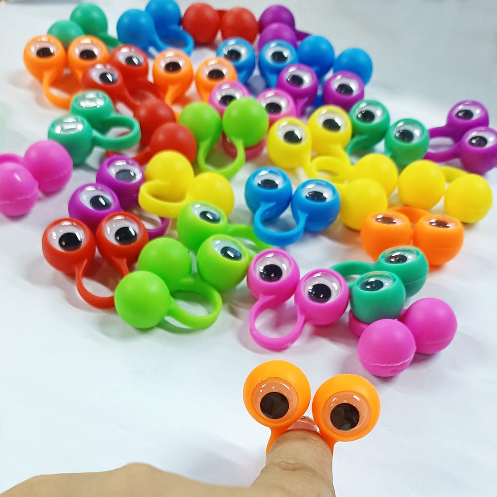 PPXMEEUDC Eye Finger Puppets Googly Eye Finger Puppets Wiggly Eyeball Finger Puppet Rings Eye Finger Toy Kids Party Favor A Pack of 32