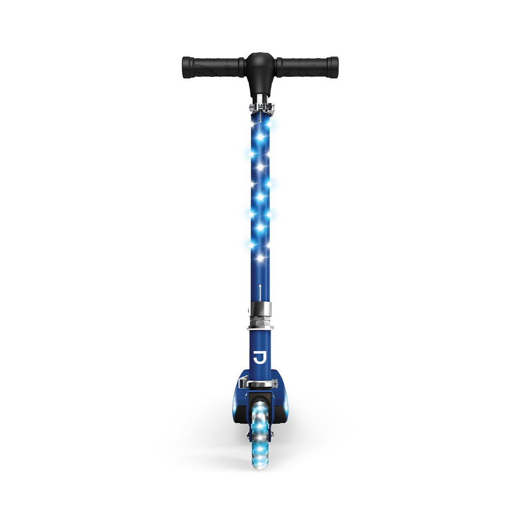 Jetson Jupiter Kids 2-Wheel Light-Up Kick Scooter, LED Lights on Handlebar, Stem, Wheels & Deck, Adjustable Handlebar, Rear Brake, Easy-Folding Mechanism, Ages 5+