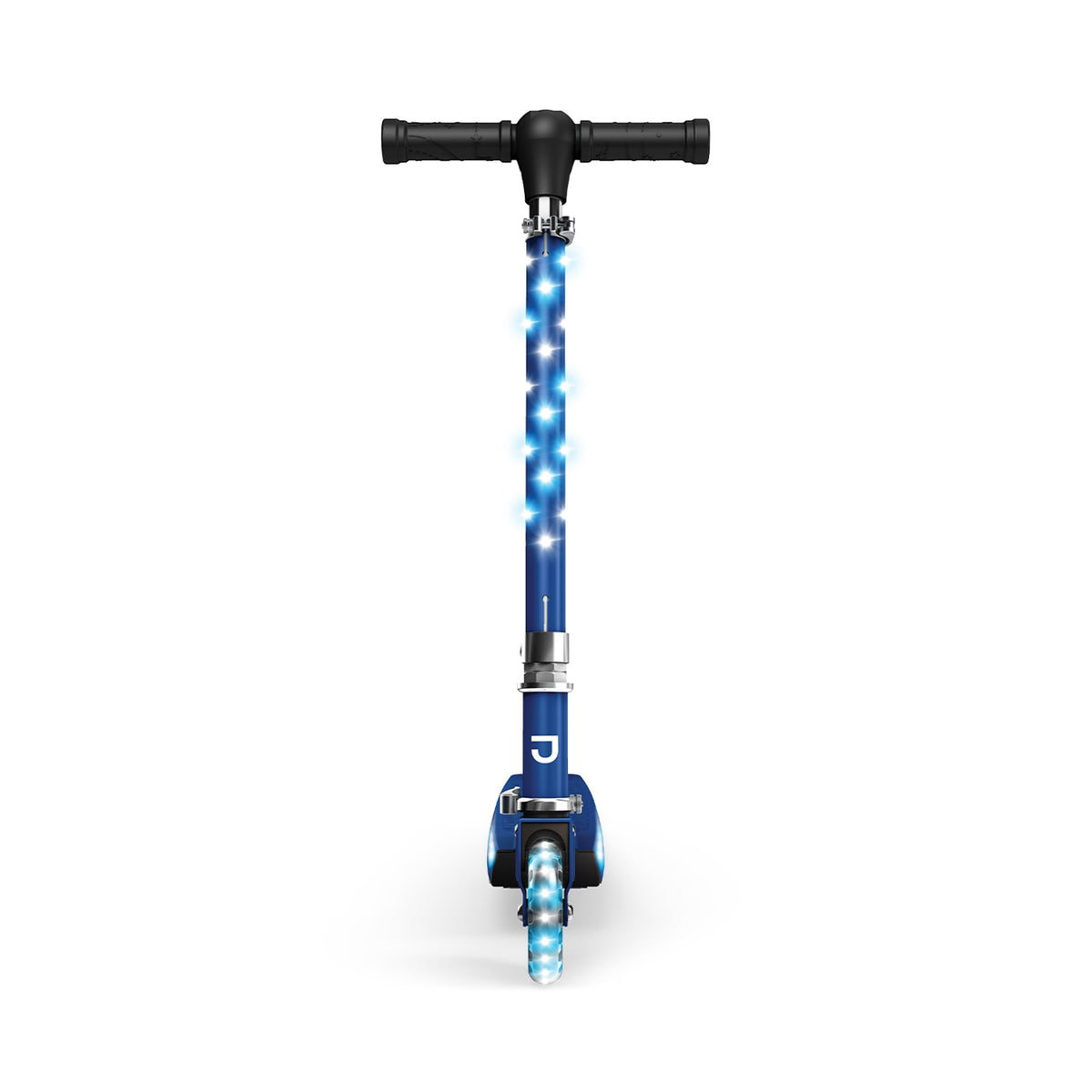 Jetson Jupiter Kids 2-Wheel Light-Up Kick Scooter, LED Lights on Handlebar, Stem, Wheels & Deck, Adjustable Handlebar, Rear Brake, Easy-Folding Mechanism, Ages 5+