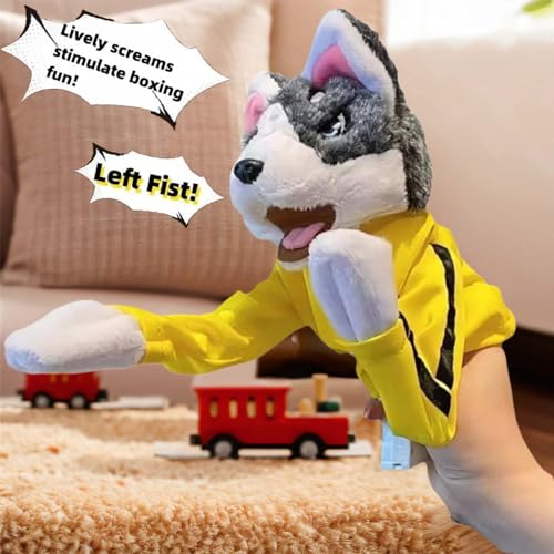 Kung Fu Husky, Punching Puppet, Dog Hand Puppet | Boxing Puppets, Kung Fu animal Toy Husky Gloves with Sounds and Boxing Action, Boxing Puppet for Kids & Gifts.