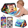 URMYWO Tummy Time Mirror Toys, High Contrast Baby Toys for Newborn | Visual Stimulation Black and White Baby Toys, Sensory Crinkle Book Toy for Infant 0-3-6-12 Months, Boy Girl Shower Gifts