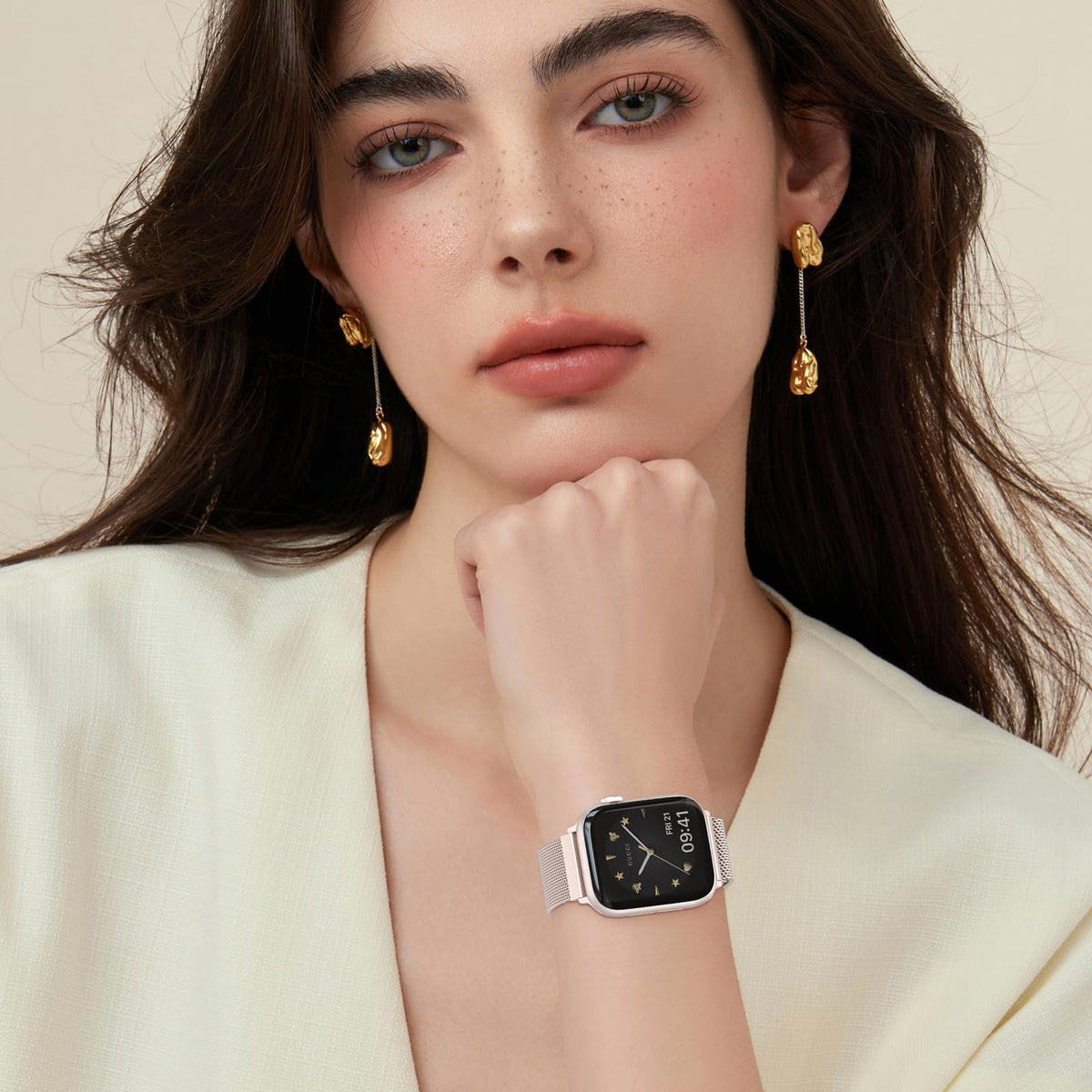 Original Stainless Steel Mesh Loop Compatible with Apple Watch Bands Women | Men 38mm 40mm 41mm 42mm 44mm 45mm 46mm 49mm, Magnetic Clasp for iWatch Bands Series 12 11 10 9 8 7 6 5 4 Ultra SE 3 2 1