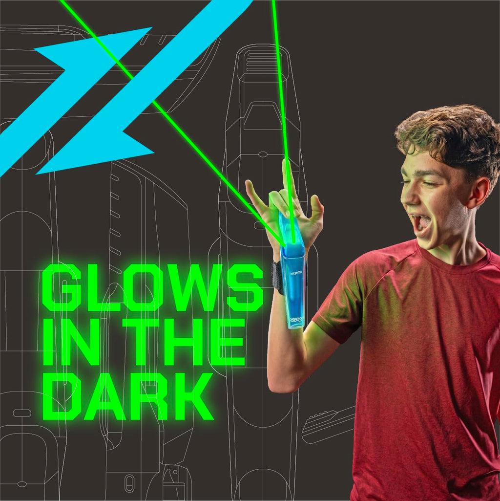 ZipString Aracna Glow-in-the-Dark Webshooter String Launcher Toy | With Travel Box & Fluorescent Strings, For Kids, Teens & Adults, Patented, Reloading, Durable, Superhero Web Shooting Action