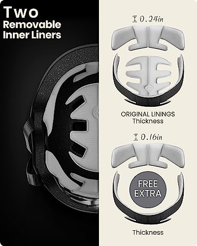 OutdoorMaster Skateboard Bike Helmet for Adult,Youth and Kids | Two Removable Liners Ventilation Certified Multi-Sport Helmet for Scooter Cycling Roller Skating Ebike