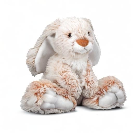 Melissa & Doug Burrow Bunny Stuffed Animal Plushie with Big Feet, Floppy Ears & Fluffy Tail, Adorable Pretend Play Toddler Toys for Girls & Boys 3+