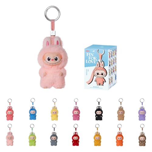 POP MART THE Monster LABUBU Pin for Love (N-Z) Blind Box, Single Box | Mytery Box Keychain – Vinyl Plush Pendant, Bag Charms, Collectible Holiday & Birthday Gift for Kids & Adults, Single Box