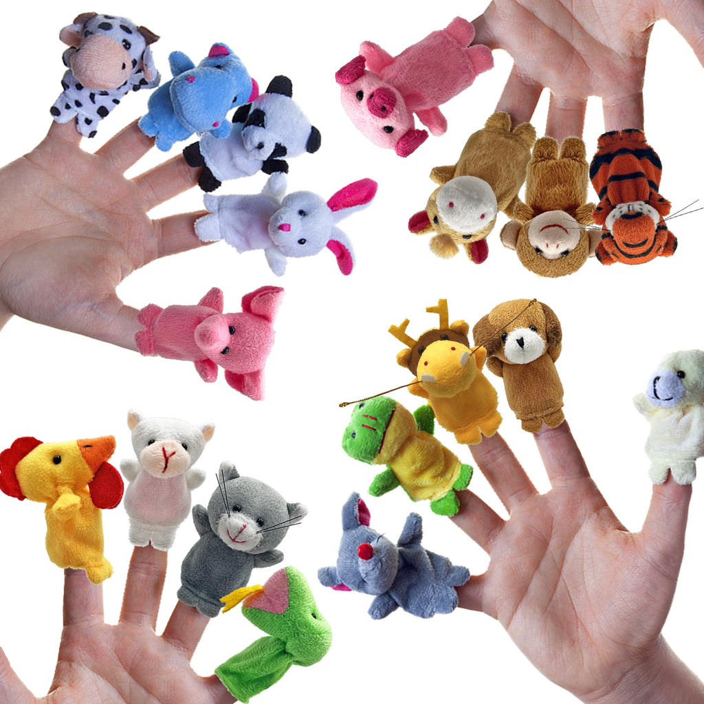 30 PCS Finger Puppets Set Mini Stuffed Animals for Storytelling Teaching Schools Birthday Party Supplies