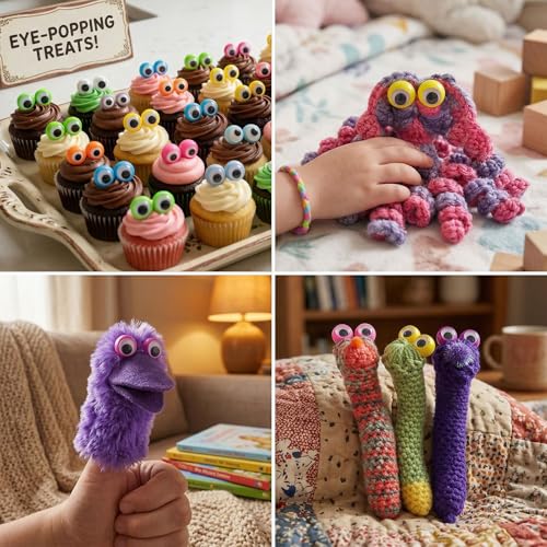 3 OTTERS Finger Puppets for Party Favors, Googly Eye on Rings for Kids | Rave Trinkets Party Favors, Goodie Bag Fillers, Pinata, Carnival, Classroom Prizes Treasure Box
