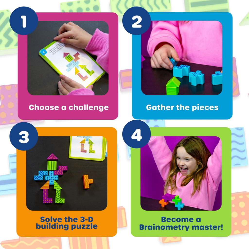 Learning Resources STEM Explorers Brainometry | 3D Puzzle Games for Kids, Kids Travel Games, Brain Teaser Puzzles, Pattern Memory Game, Brain Game Toys, Classroom Toys