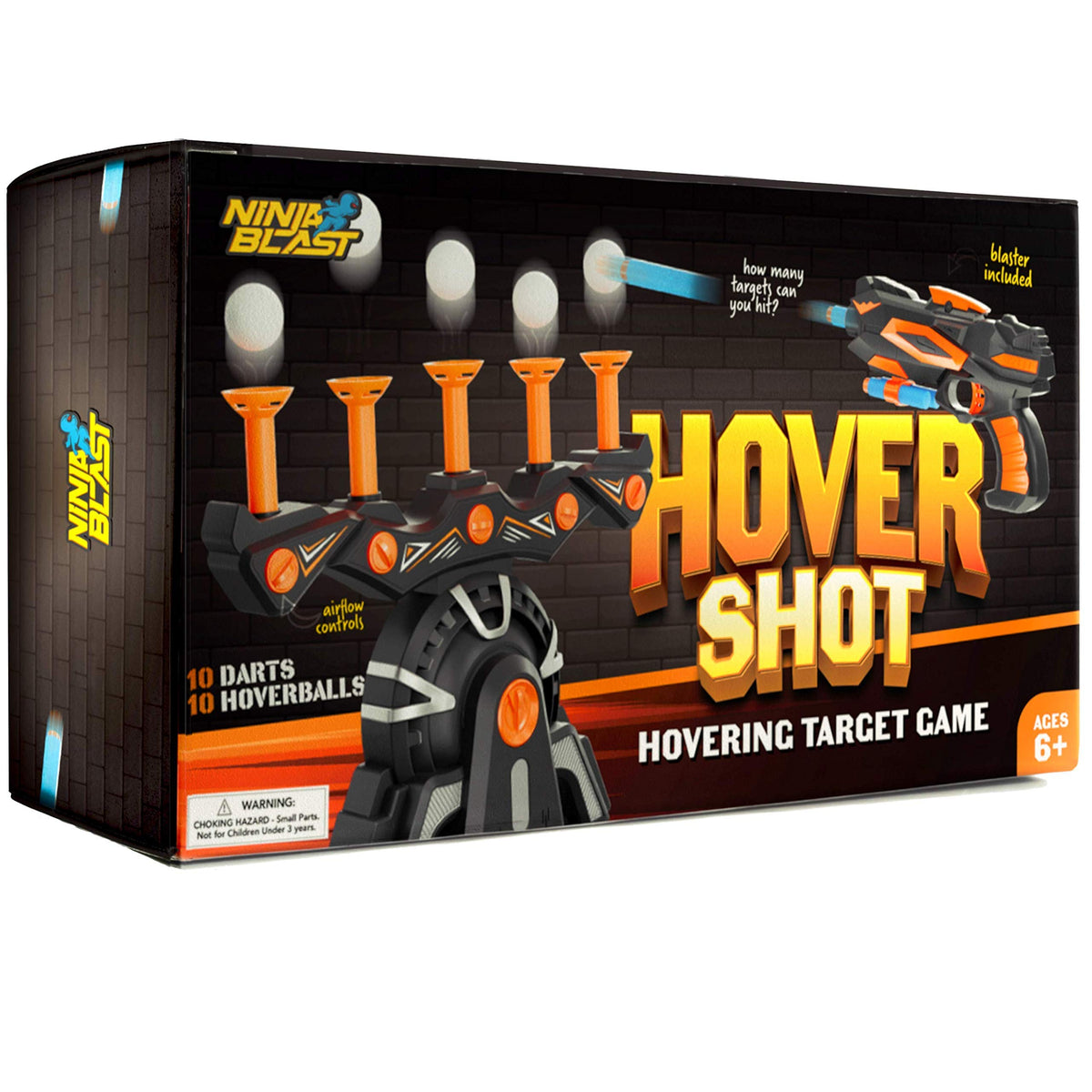 Hover Shot Shooting Toy for Kids - Ball Target Game for Nerf Guns Cool Birthday Gifts Toys for Boys Age 6+ Year Old Boy Best Teenage Gift Idea - Gun, Targets & Darts