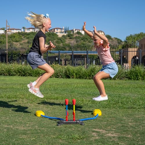 Stomp Rocket Original Dueling Rocket Launcher for Kids, 8 Rockets | Fun Outdoor Toys for Boys & Girls, Ages 5 & Up - Soft Foam Tipped Blaster Set with Mutiplayer Launch Stand Soars Up to 200ft