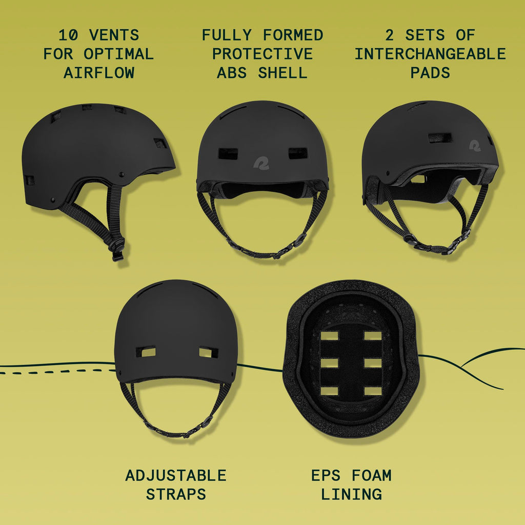 Retrospec Dakota Protective Bike Helmet, Skateboard, Scooter, Adults/Youth | Bike Helmet Men, Bike Helmet Women, Longboard, Washable Padding, Protective Shell, 10 Vents, Moisture-Wicking