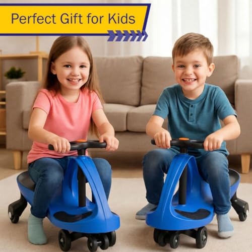 Lil’ Rider Wiggle Car, Ride on Toy for Ages 3 and Up, Blue | Toddler Ride on Toys with no Batteries, Gears, or Pedals Just Twist, Wiggle, and Go