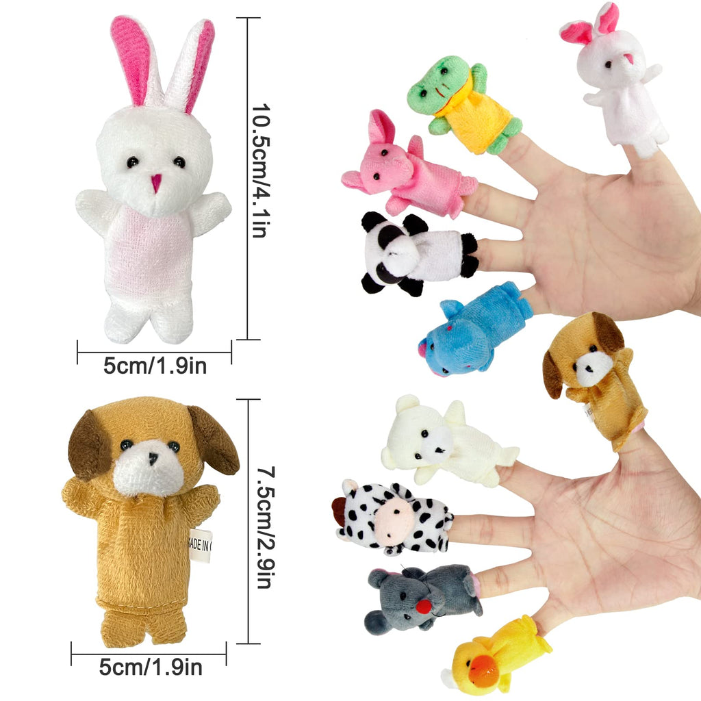 Sealive 22-Piece Animal Finger Puppets, Plush Finger Toys for Kids Ages 3+ | for toddler ages 3+, storytelling, pretend play, puppet shows, with 22 soft animal characters for books and classrooms