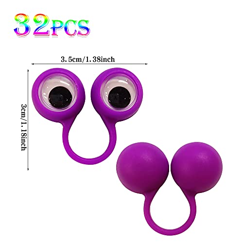 PPXMEEUDC Eye Finger Puppets Googly Eye Finger Puppets Wiggly Eyeball Finger Puppet Rings Eye Finger Toy Kids Party Favor A Pack of 32