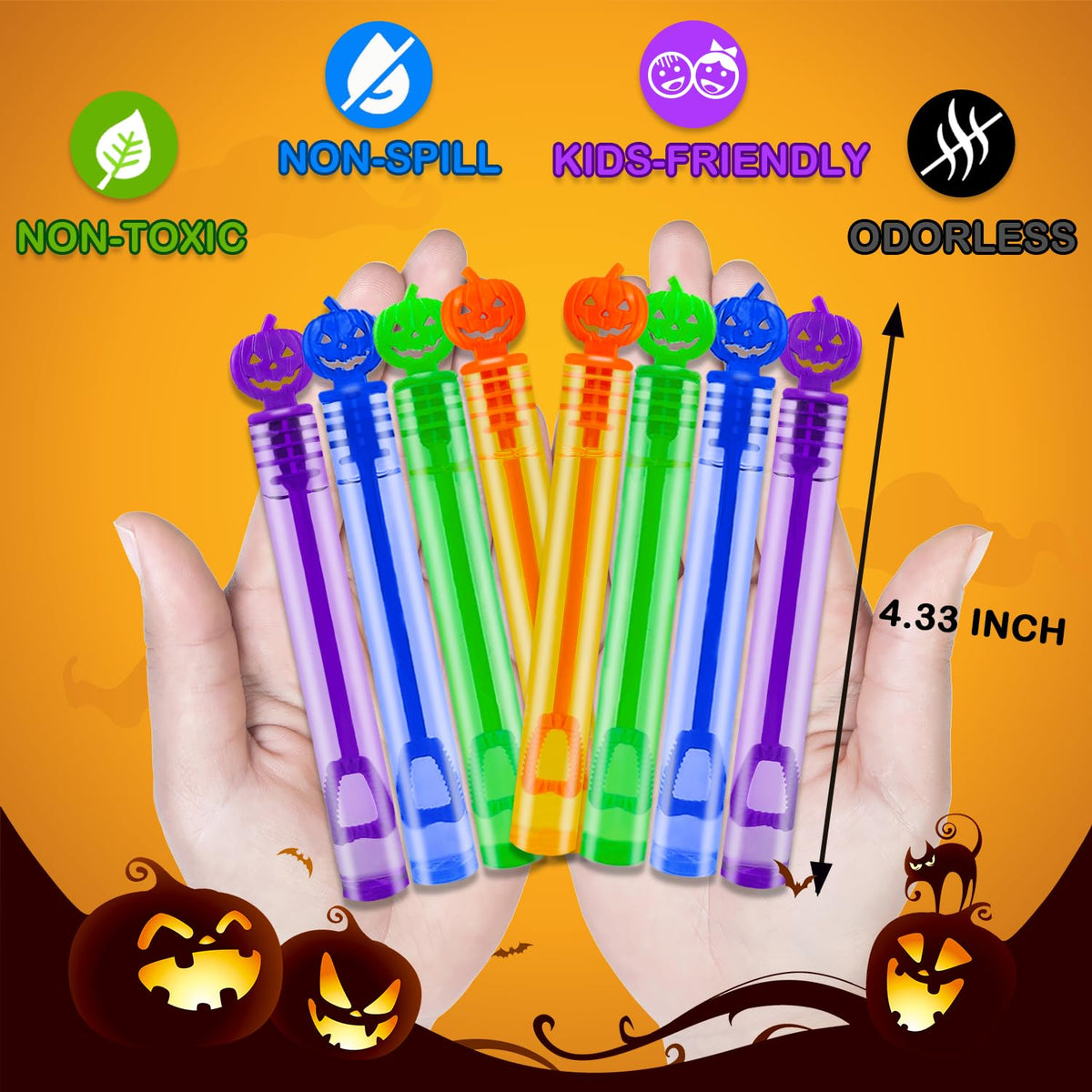 32-300 PCS Halloween Party Favors Goodie Bag Stuffers,Mini Bubbles for Kids | Halloween Trick or Treat Bags Boo Basket Bucket Fillers for Toddlers, Class Games Prizes Toys Gifts Activities Supplies