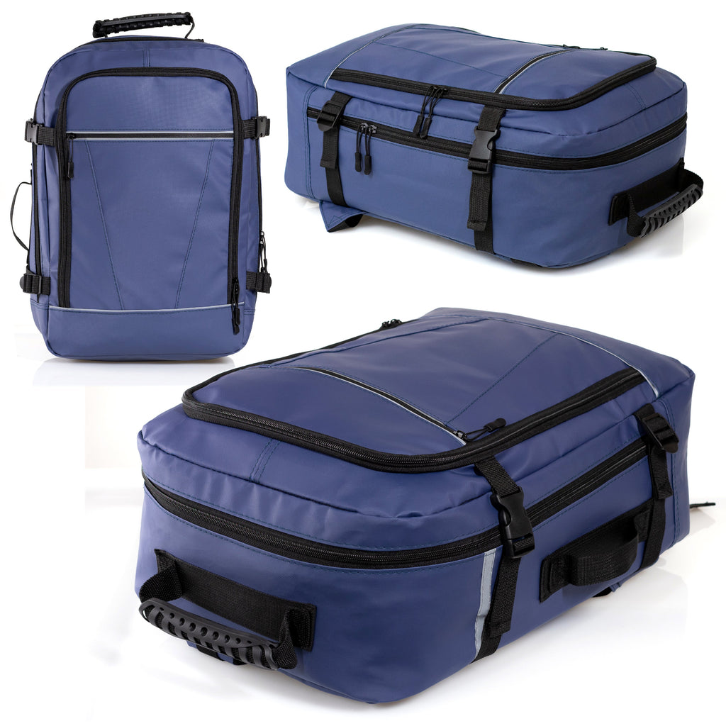 18" Deluxe Padded Back Wholesale Travel Backpack with an Organizer - Bulk Case of 12
