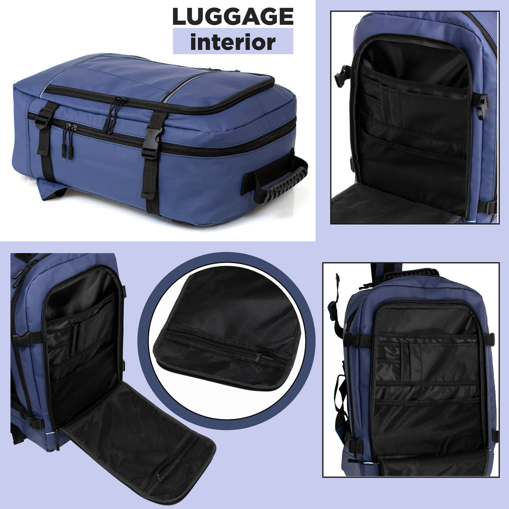 18" Deluxe Padded Back Wholesale Travel Backpack with an Organizer - Bulk Case of 12