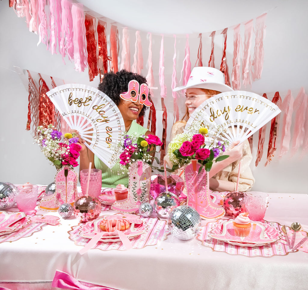 Best Day Ever Bridal Party Fans (4ct)