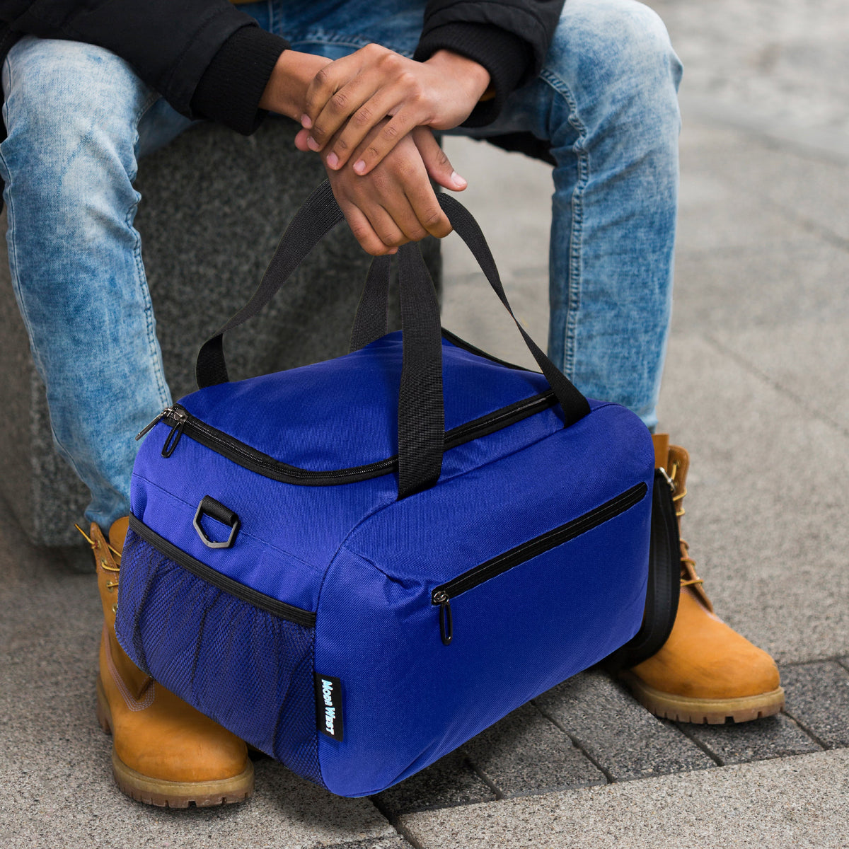 24" Wholesale Duffle Bag in 5 Assorted Colors  - Bulk Case of 12