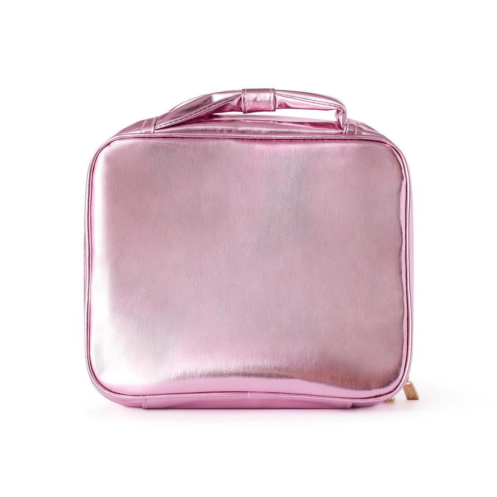 Pink Bow Confetti Insulated Lunch Box with Anti-Microbial Lining