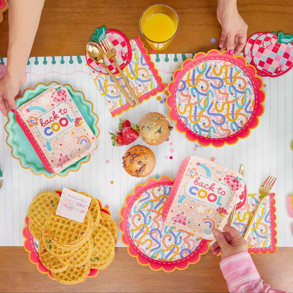 'Back to Cool' Notebook Dessert Plates (8" / 10 ct)