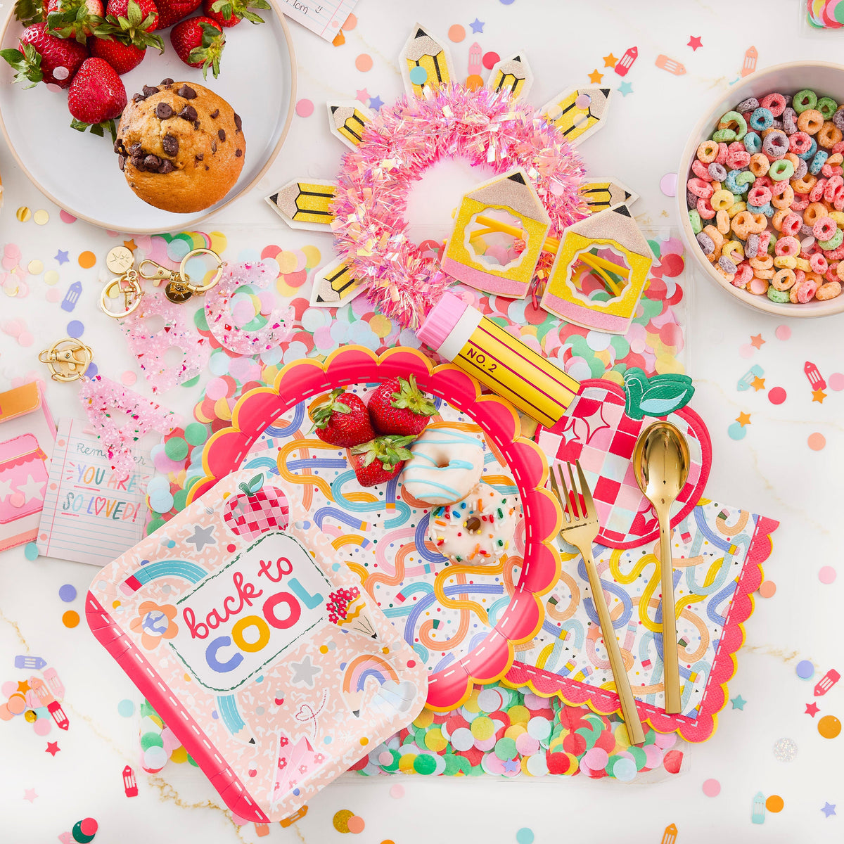 'Back to Cool' Notebook Dessert Plates (8" / 10 ct)