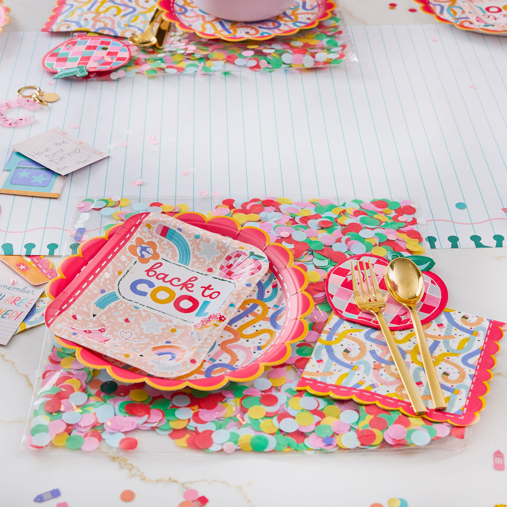 'Back to Cool' Notebook Dessert Plates (8" / 10 ct)