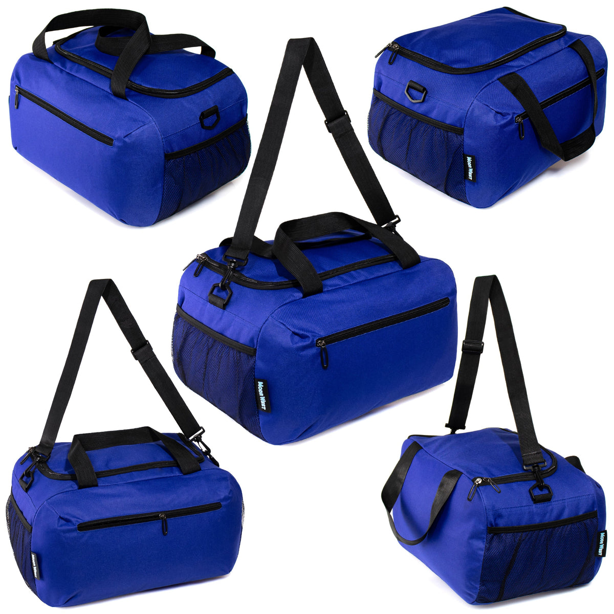 18" Wholesale Duffle Bag in 5 Assorted Colors with 2 Compartments - Bulk Case of 24
