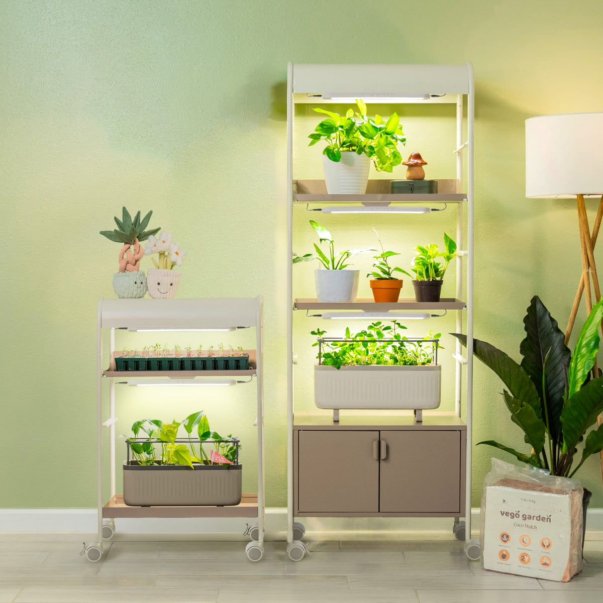 4 Tier Grow Light Garden with Storage