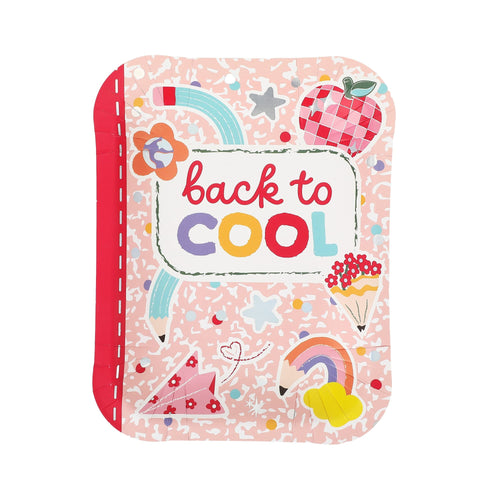 'Back to Cool' Notebook Dessert Plates (8" / 10 ct)
