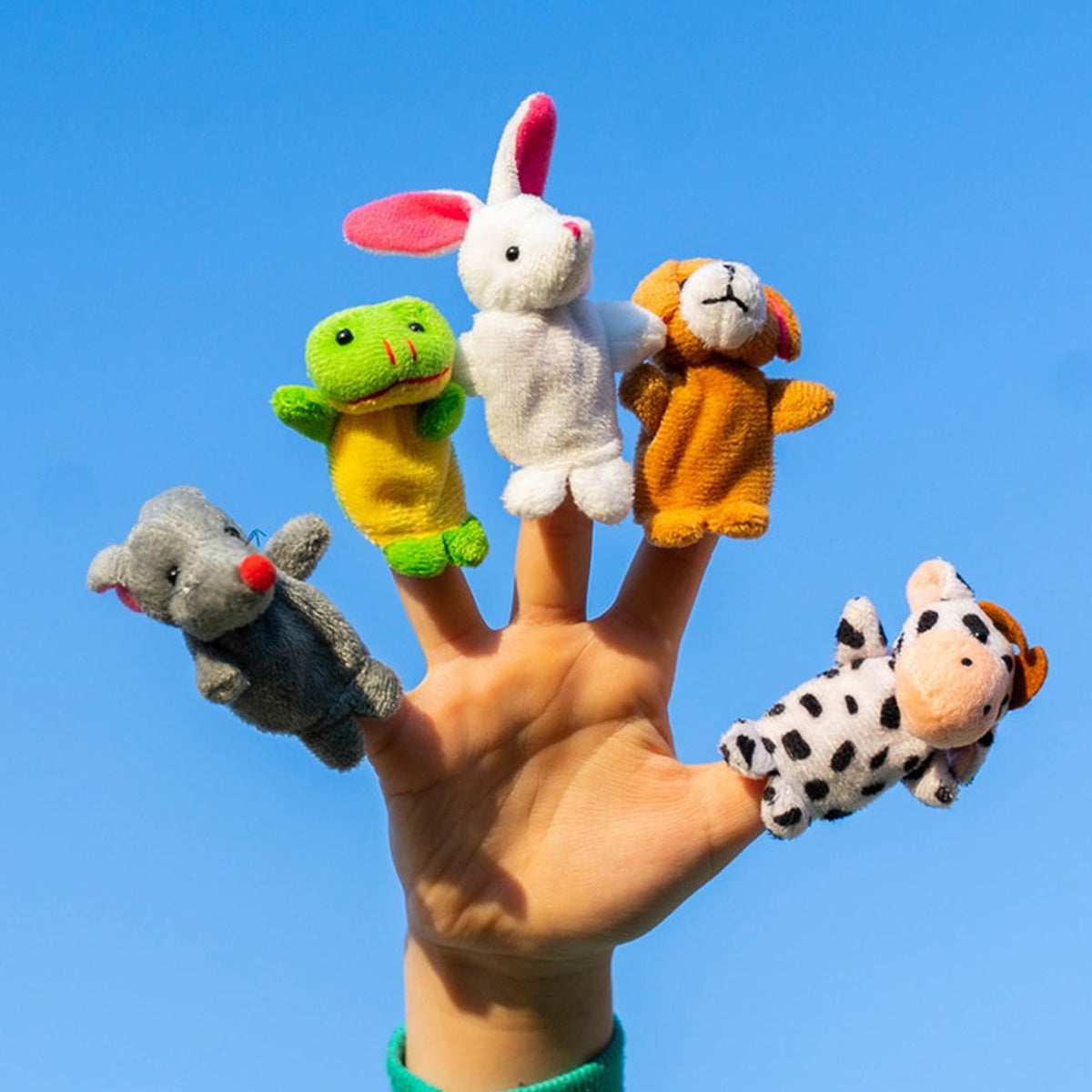 12 PCS Finger Puppets Set Mini Stuffed Animals Finger Puppet for Storytelling Playing Teaching Shows Playtime Schools Birthday Party Favor Supplies