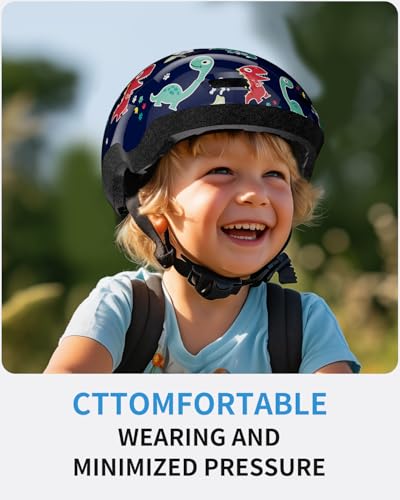 Toddler Helmet,Adjustable Lightweight Baby Infant Bike Helmet for 1-6 Year | CPSC,45-54cm,12 Vents,220g,Dial Fit,2 Washable Liners,with Dust Bag,PC+EPS,for Bike/Scooter/Tricycle