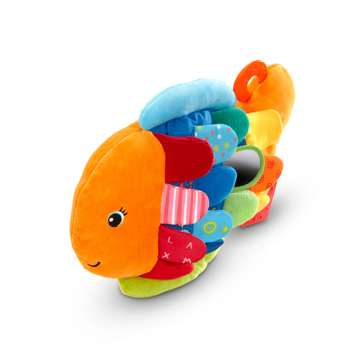 Melissa & Doug K’s Kids, Flip Fish Stuffed Animal, Soft Baby Book, Multi-Textured Squeaking & Crinkling Infant Sensory Toys for Babies with Baby Mirror, Tummy Time Toys for Infants Ages 0–9 Months