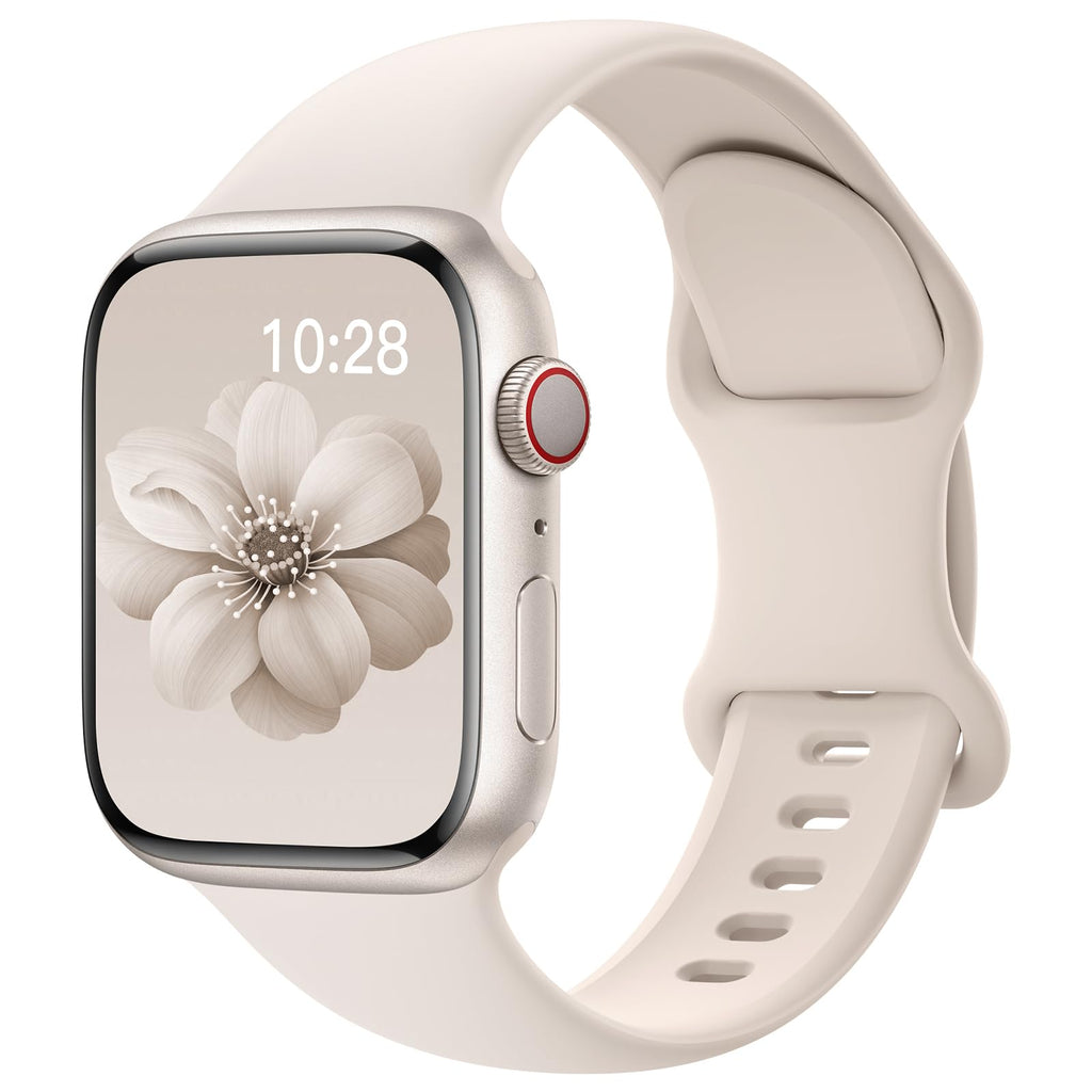 Sport Silicone Band Compatible with Apple Watch Bands for Women Men | 40mm 38mm 41mm 44mm 45mm 42mm 46mm 49mm Soft Waterproof Sport Strap for iWatch Bands Series 12 10 11 9 8 7 6 5 4 3 2 SE Ultra