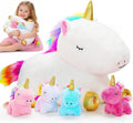 KMUYSL Mommy Plush Toys with 4 Babies, Stuffed Animal for Kids, Unicorn | Unicorn Plush with 1 Mommy and 4 Baby Unicorns. Stuffed Animal, Cuddling, Birthday Gifts for Girls