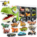 JOYIN 13 in 1 Dinosaur Toys for Kids 3-5, Transport Dinosaur Carrier Truck with 12 Pull Back Cars, Kids Toys 3-4 Birthday Gifts for 3 4 5+ Year Old Boys