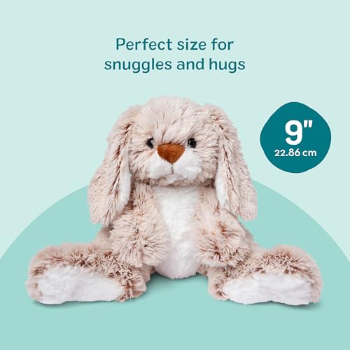 Melissa & Doug Burrow Bunny Stuffed Animal Plushie with Big Feet, Floppy Ears & Fluffy Tail, Adorable Pretend Play Toddler Toys for Girls & Boys 3+