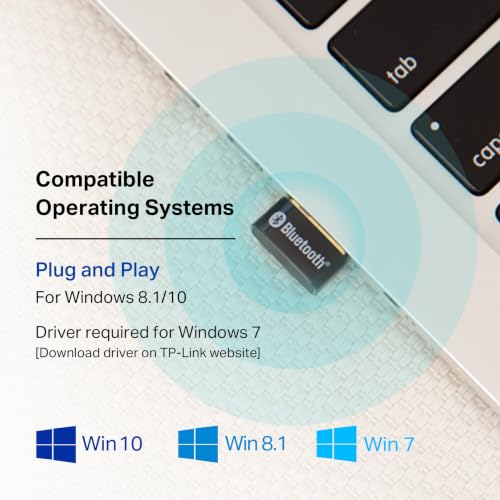 TP-Link USB Bluetooth Adapter for PC - Bluetooth 5.4 USB Dongle Receiver | Plug and Play, Nano Design, EDR & BLE, Supports Windows 11/10/8.1/7 for Desktop, Laptop, Keyboard, Mouse, etc (UB500）