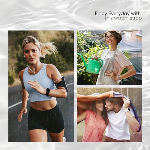 10 Pack Stretchy Bands Compatible with Apple Watch Band Women Men | 40mm 38mm 41mm 42mm 44mm 45mm 46mm 49mm Water-Resistant Solo Loop, Elastic Sport Straps for iWatch Series 12-1/SE/Ultra 4