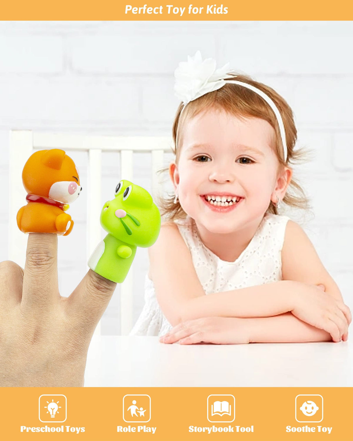 AQKILO Animal Finger Puppets, Funny Toys for Stories and Gifts, 10 Pieces | Weird Stuff Gifts With Funny Animals, Silly Stories, Pretend Play, Party Fun, and Creative Surprises
