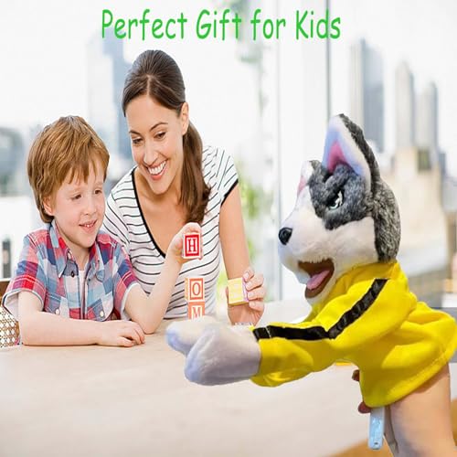 Kung Fu Husky, Punching Puppet, Dog Hand Puppet | Boxing Puppets, Kung Fu animal Toy Husky Gloves with Sounds and Boxing Action, Boxing Puppet for Kids & Gifts.