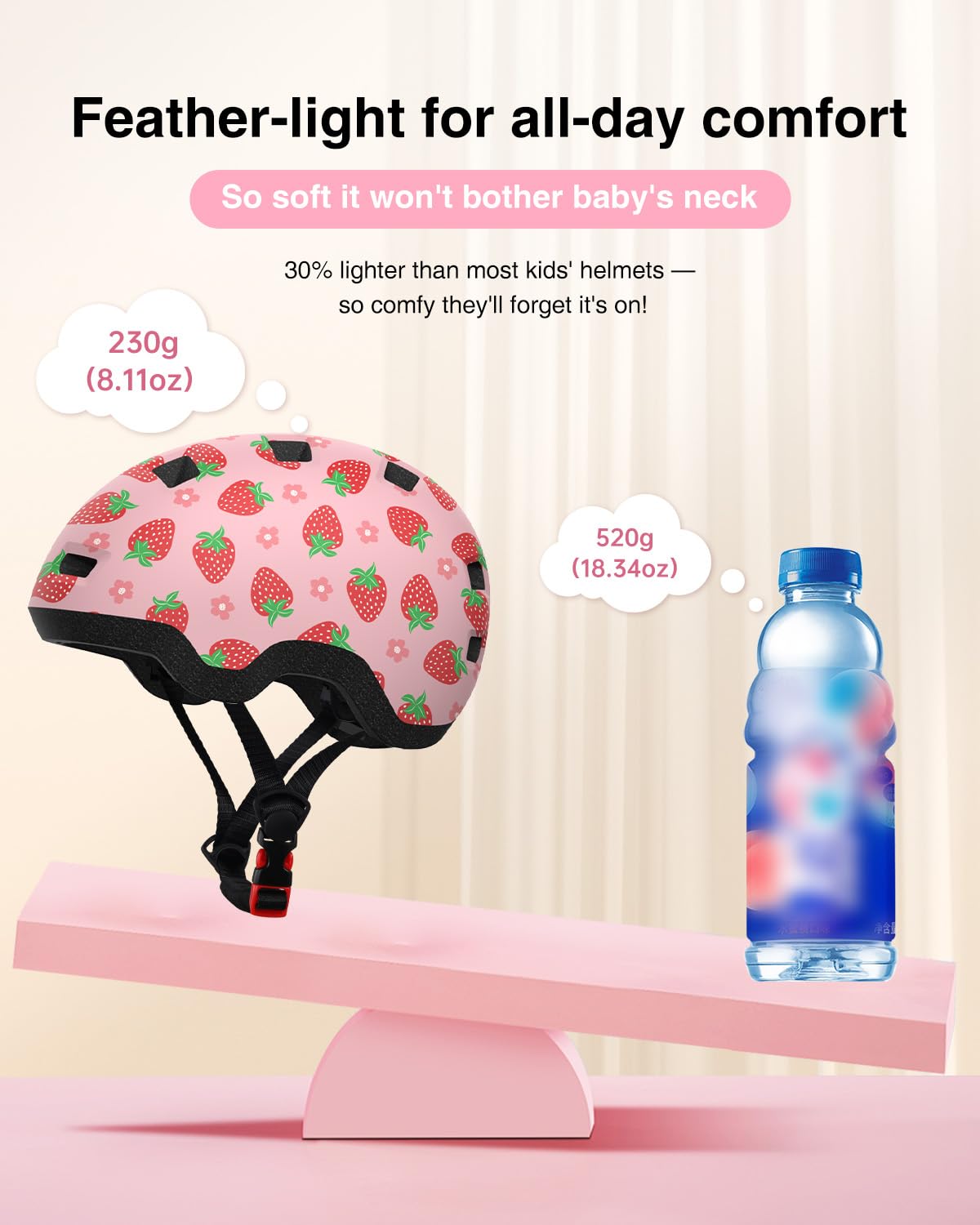 Toddler Helmet,Adjustable Dial Fit Baby Infant Bike Helmet for Ages 1-6 | CPSC,45-54cm,Lightweight,12 Vents,2 Washable Liners,PC+EPS,for Bike/Scooter/Tricycle, with Dust Bag
