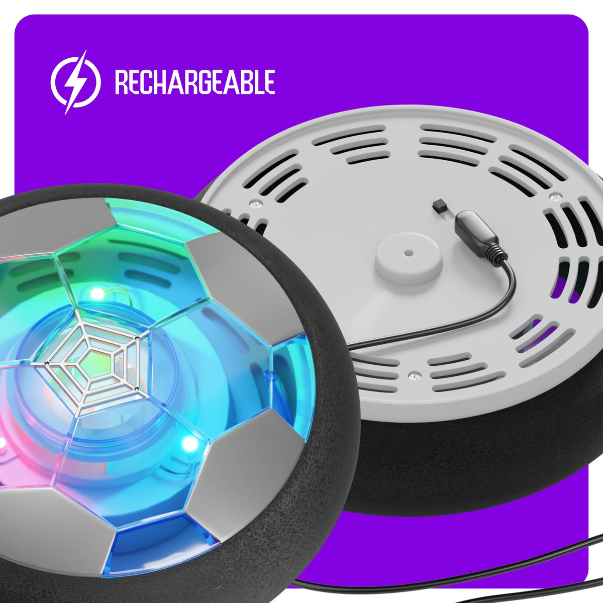 Hover Soccer Light-Up Ball - Birthday Gift for Boys - Kids Gifts Ages 5-12 | Indoor Toy Games - Gifts for Age 5, 6, 7, 8, 9, 10, 11, 12 Years Old, Boy Toys for Age 3 Years and Up