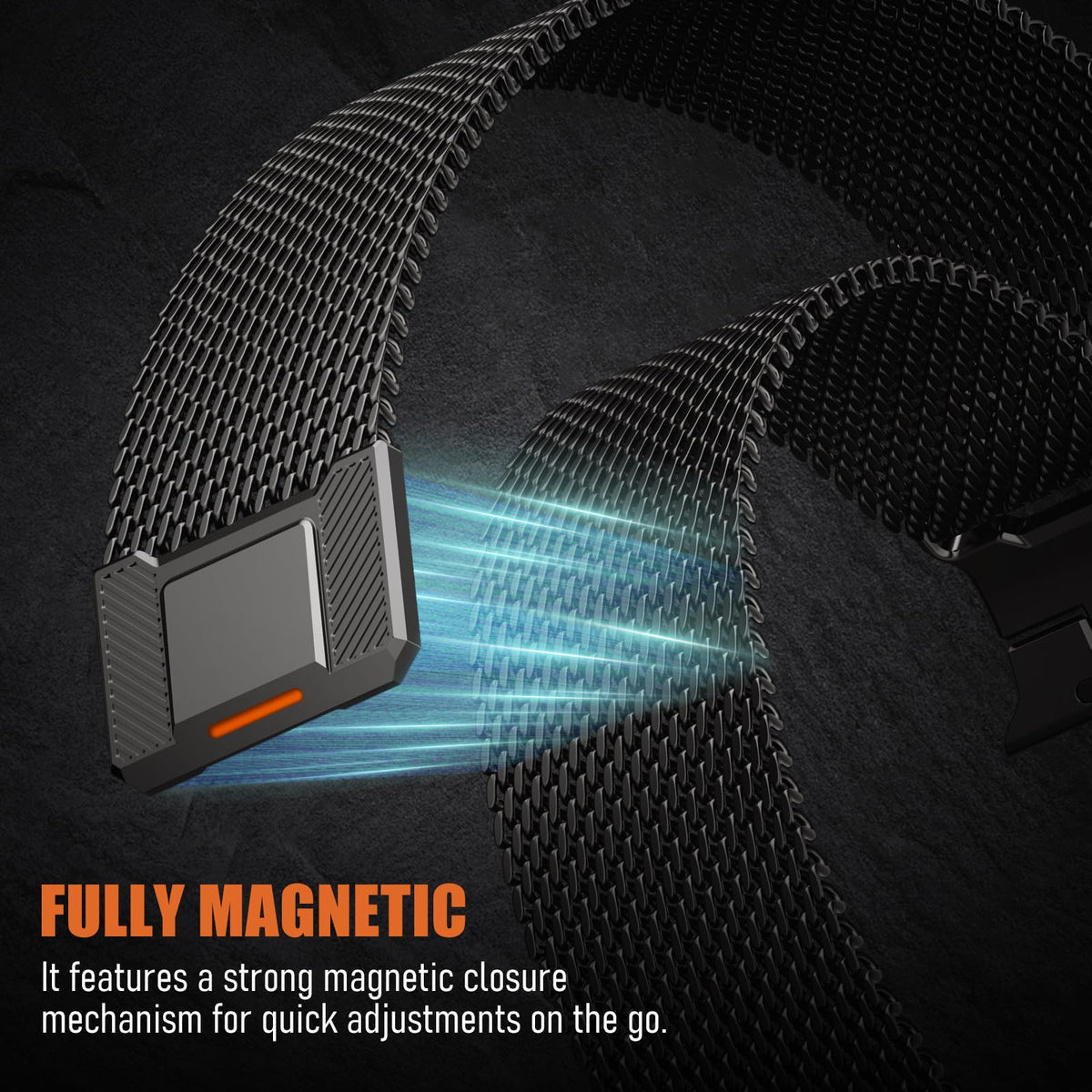 Milanese Loop for Apple Watch Ultra 4/3/2 Band 49mm 40/41/42/44/45/46mm Men | Tactical Mecha Strap,Military-Grade Design,Magnetic Metal Mesh Wristband,iWatch Ultra 2/3/4 Series 12/11/10/9/8/7/6/5/4 SE