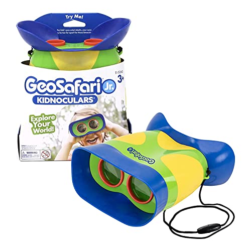 Educational Insights GeoSafari Kidnoculars - Toy Binoculars for Kids, Outdoor Toys for Kids Ages 4-8, Toddler Camping and Nature Toys, Lightweight Binoculars with Neck Strap, Bird Watching Gear